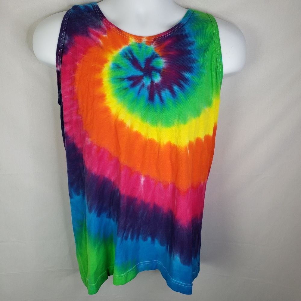 Liquid Blue Mens Lg tye dye Tank Top